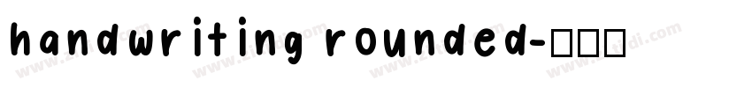 handwriting rounded字体转换